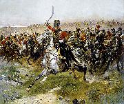 Edouard Detaille Charge of the 4th Hussars at the battle of Friedland, 14 June 1807 France oil painting artist